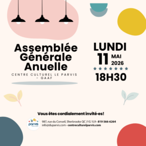 Affiche Évènement Assemblée Générale Illustrée Colorée Vert Rouge (600 x 600 px)